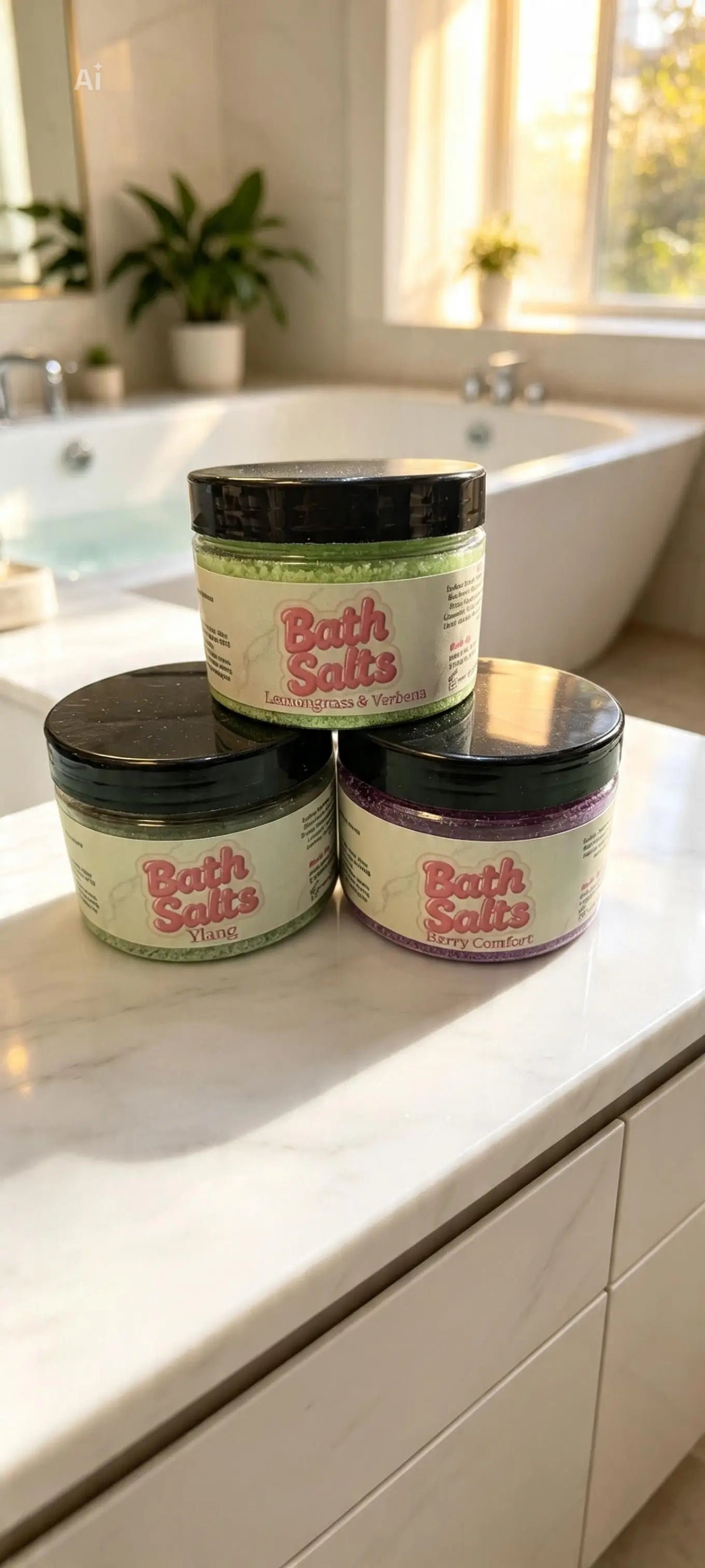 Foaming Bath Salts, Various Scents
