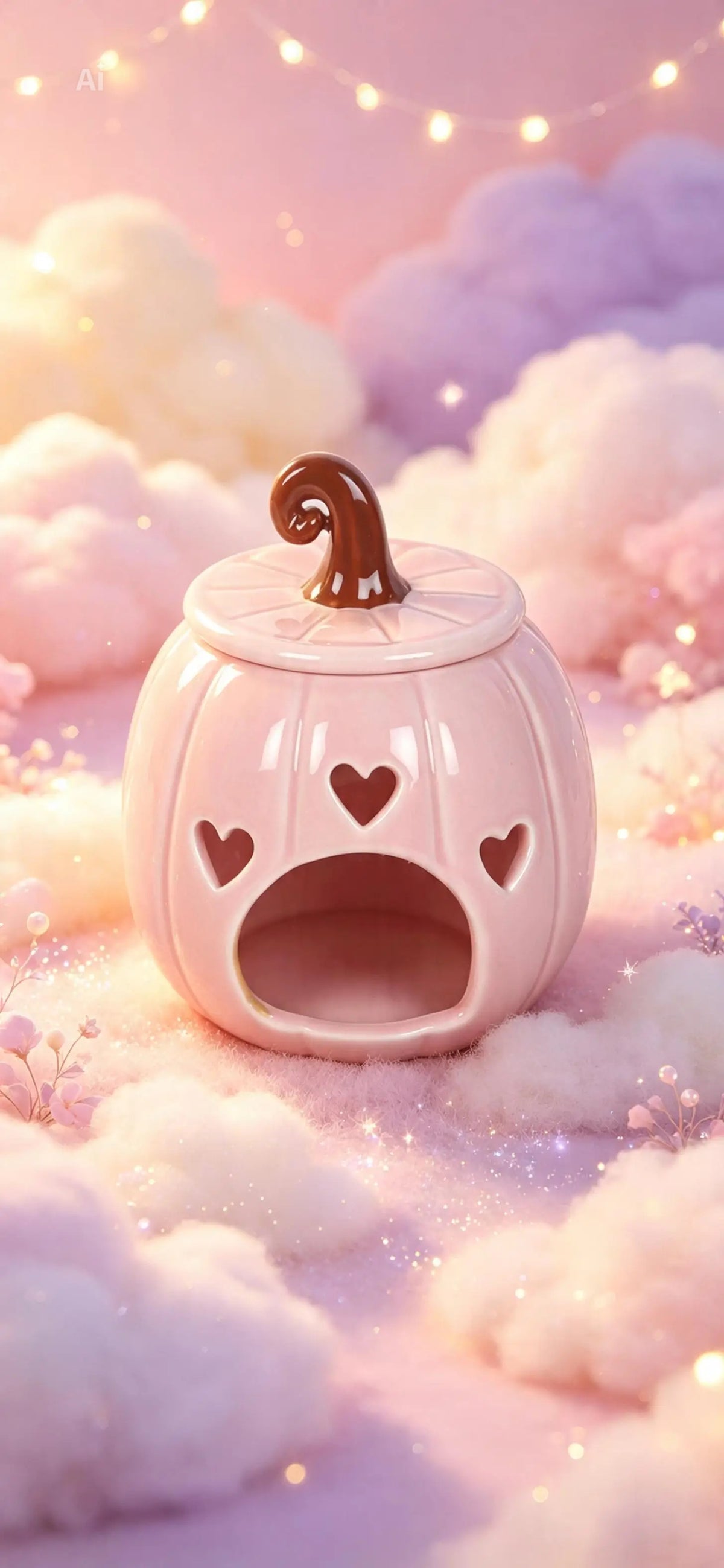 Pink Curly Pumpkin Oil Burner