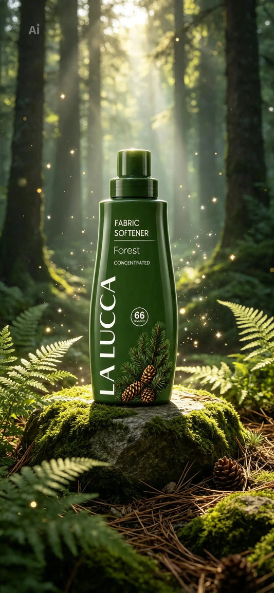 La Lucca Forest Concentrated Fabric Softener 1320ml - 66 Washes - Refreshing Scent for Soft Fabrics