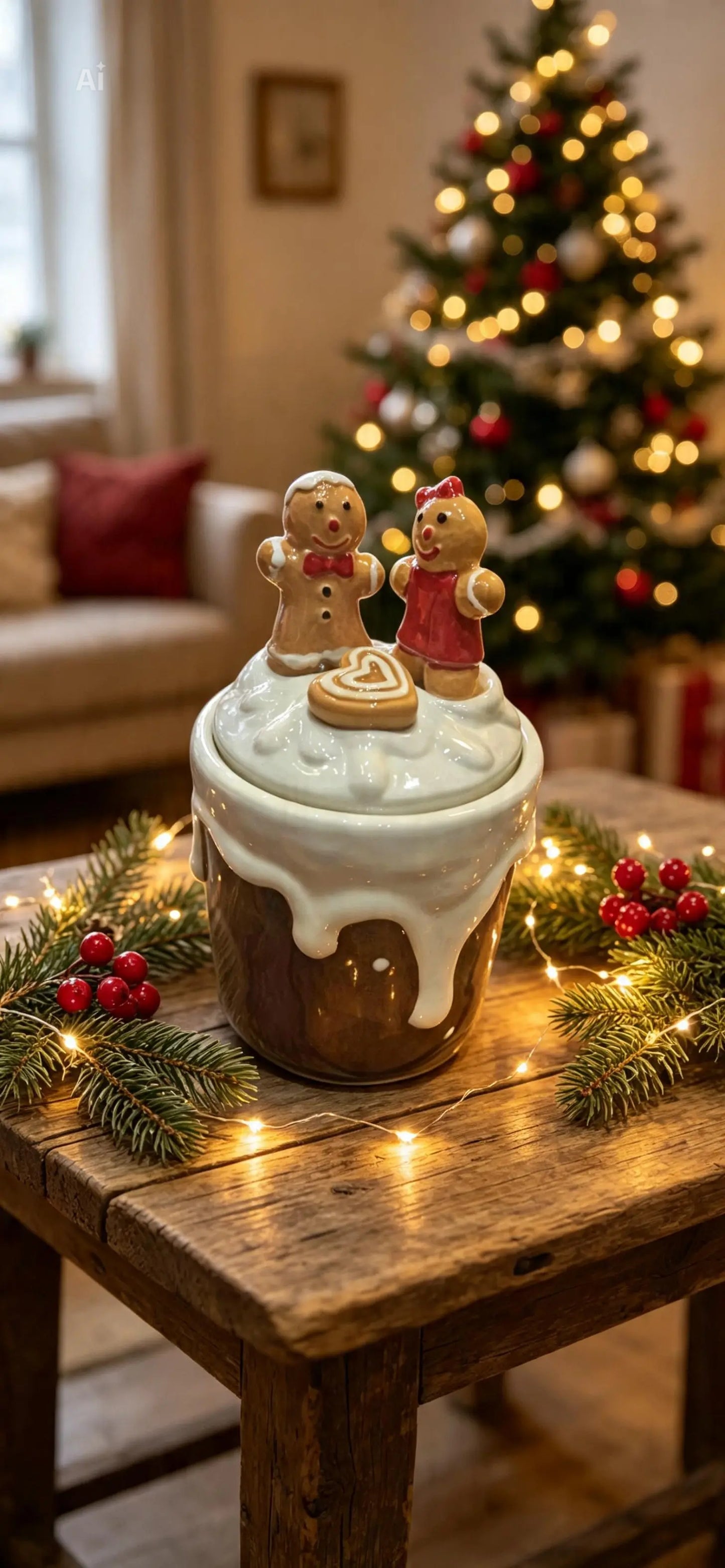 Gingerbread icing cookie jar Ceramic Kitchen