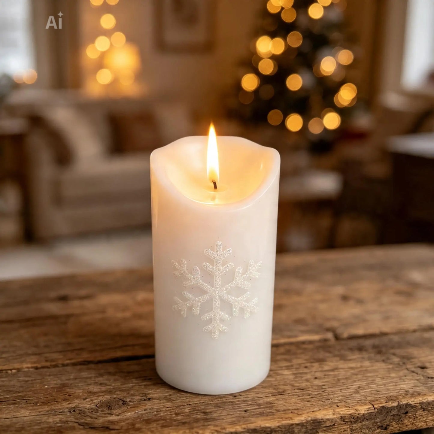 Twinkle Candle Frost White Battery powered led candle