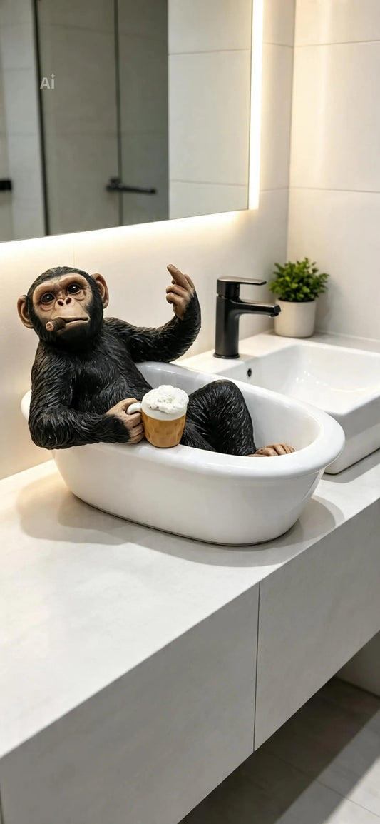 Cheeky Monkey - Relax" bathtub figurine