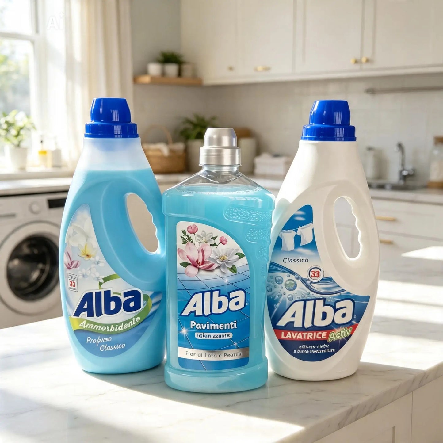 Alba Italian home laundry and cleaning bundle ( Blue )