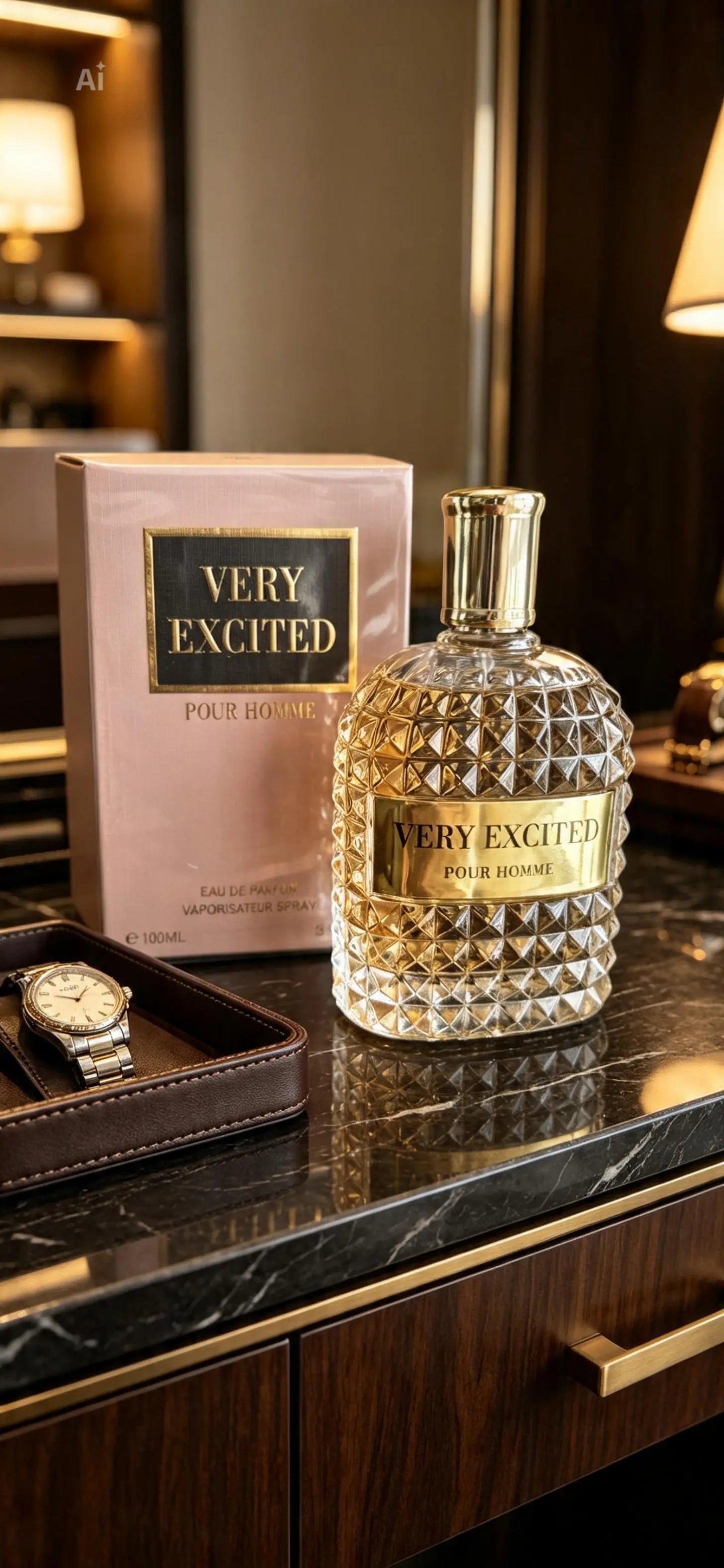 100ml (3.4 Fl. Oz.) bottle of Very Excited Pour Homme Eau de Parfum spray