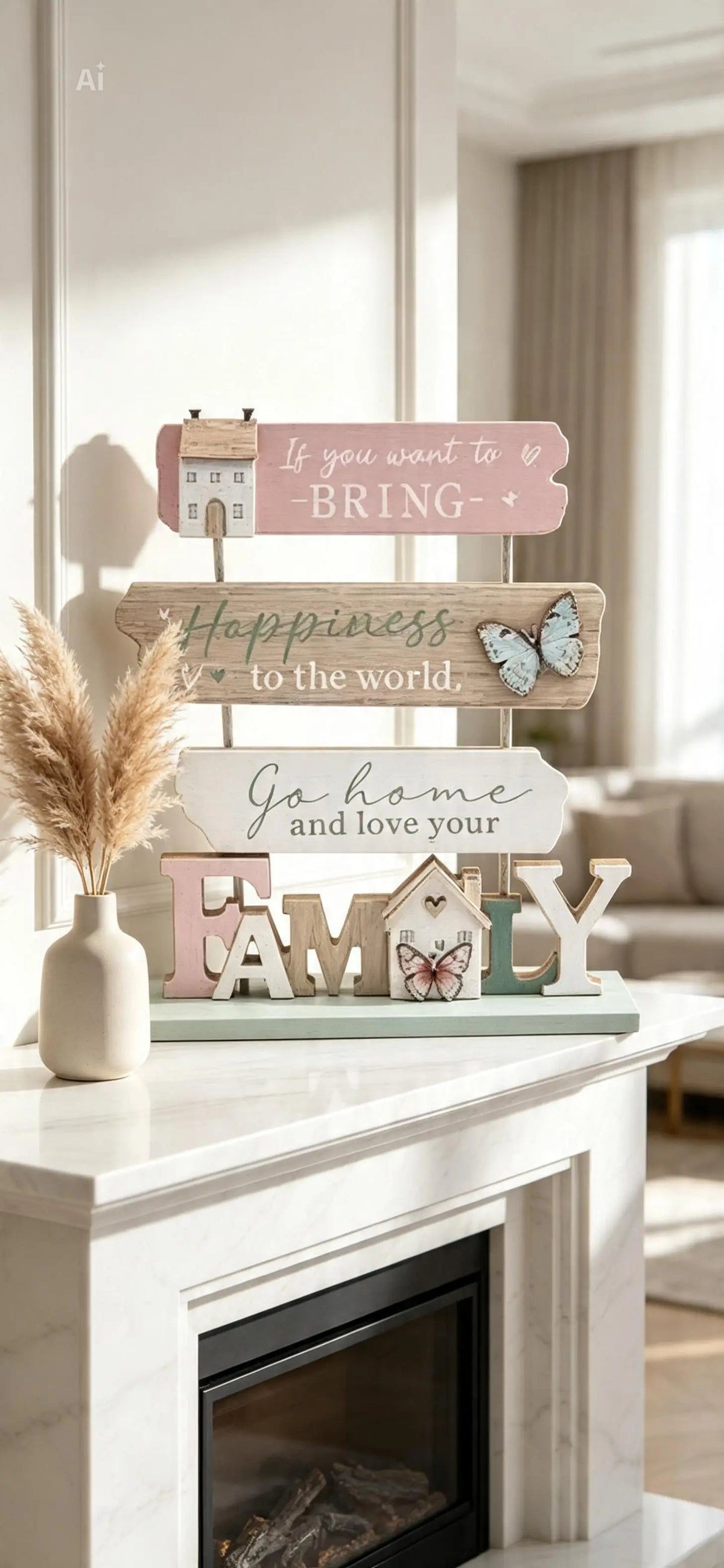 Tall Standing Plaque - Friends/Family 23cm