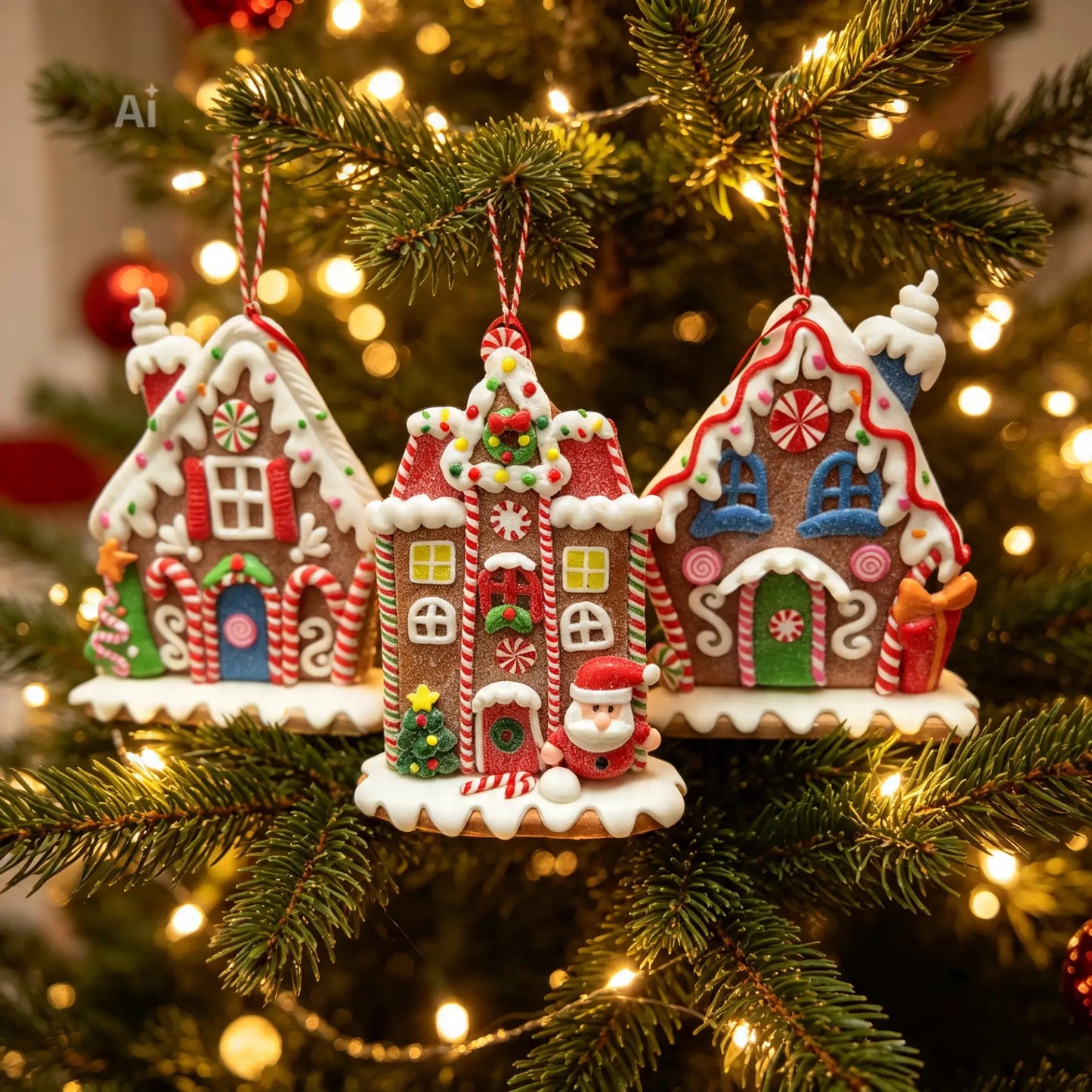Christmas Cookie Gingerbread House Front Hanging Decoration