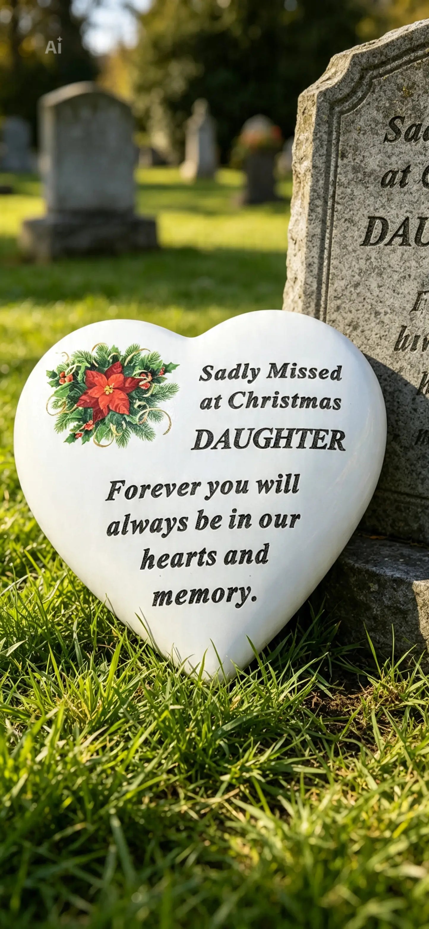 Missed at Christmas Daughter Memorial Stone