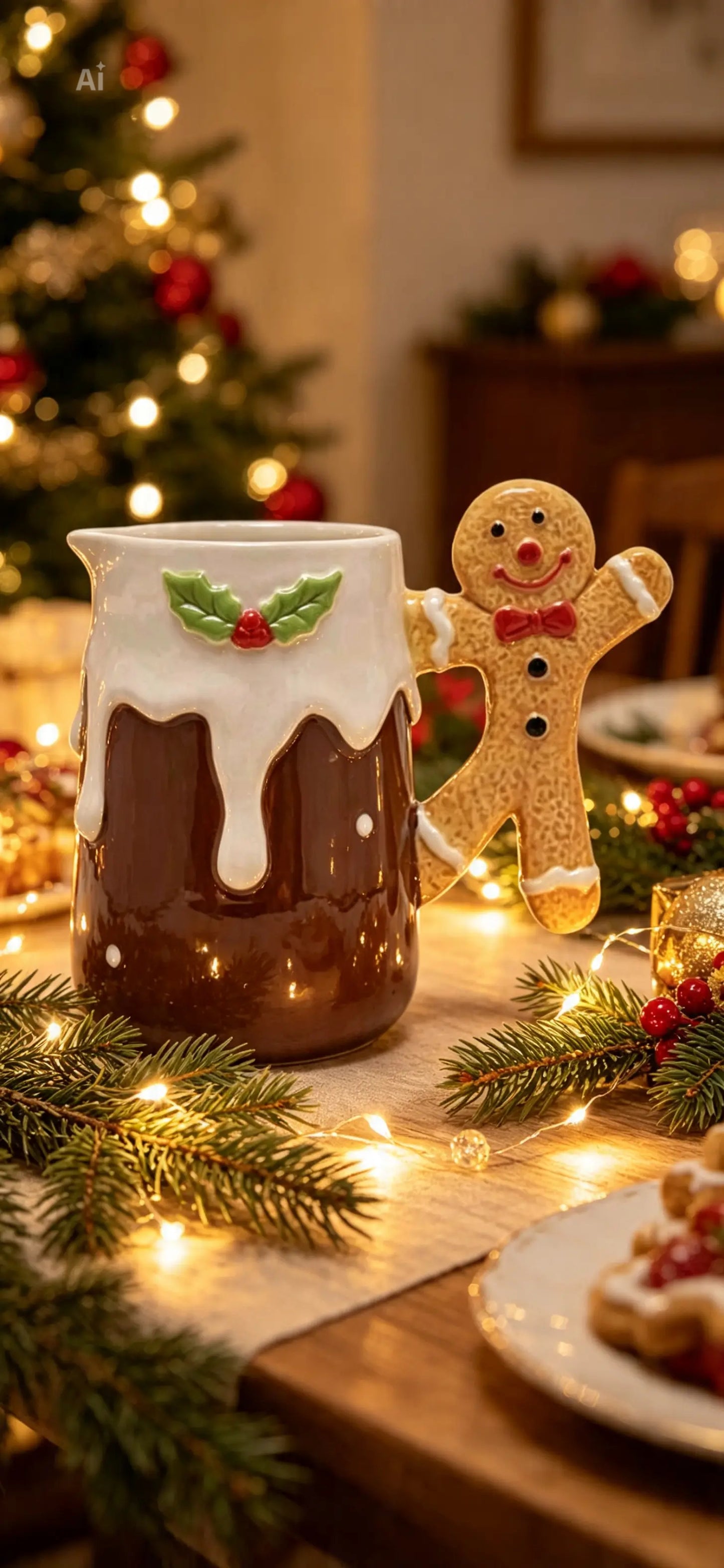 Gingerbread ceramic Icing Jug Decoration