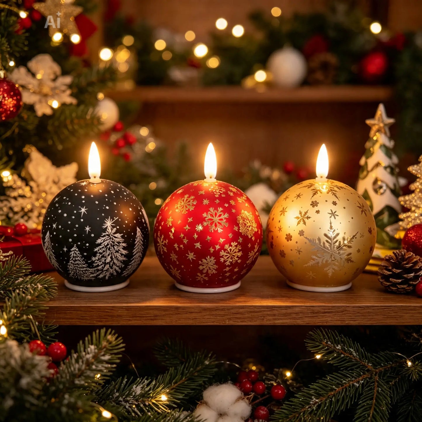 Christmas bauble shaped led light various colours