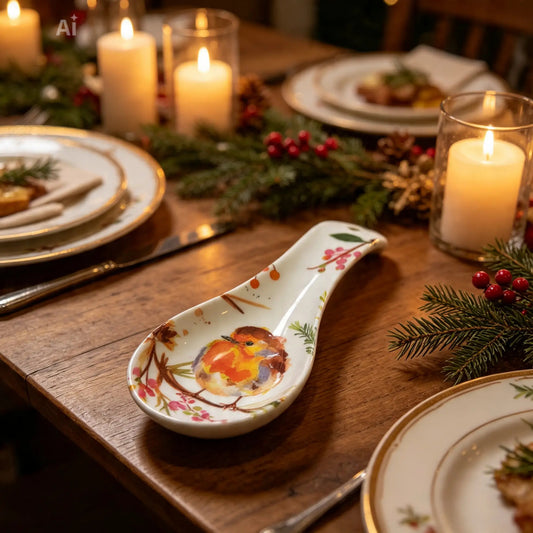 Winter Robin Jennifer Rose Spoon Rest