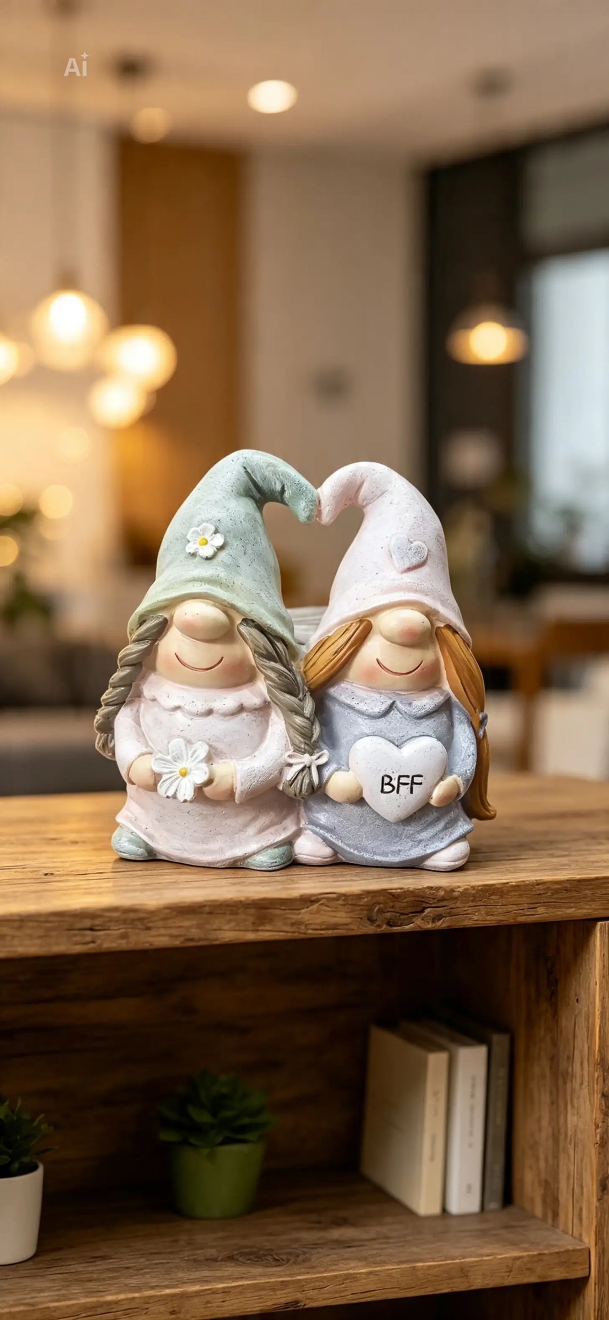 Loveable Double Gonks with BFF heart