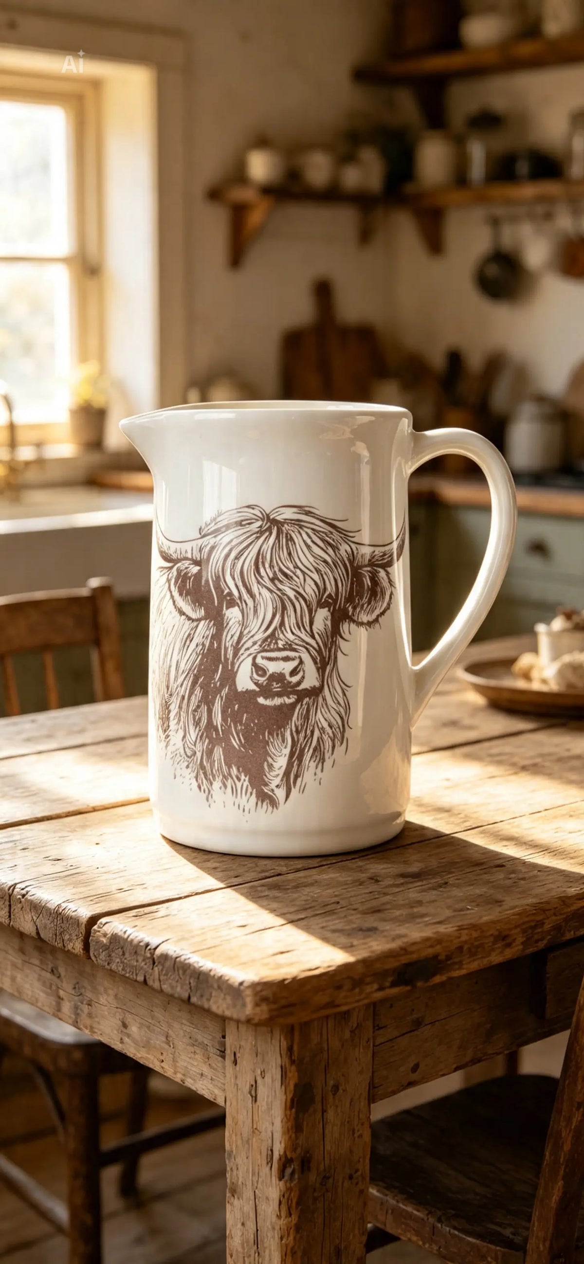Large Highland Cow Jug