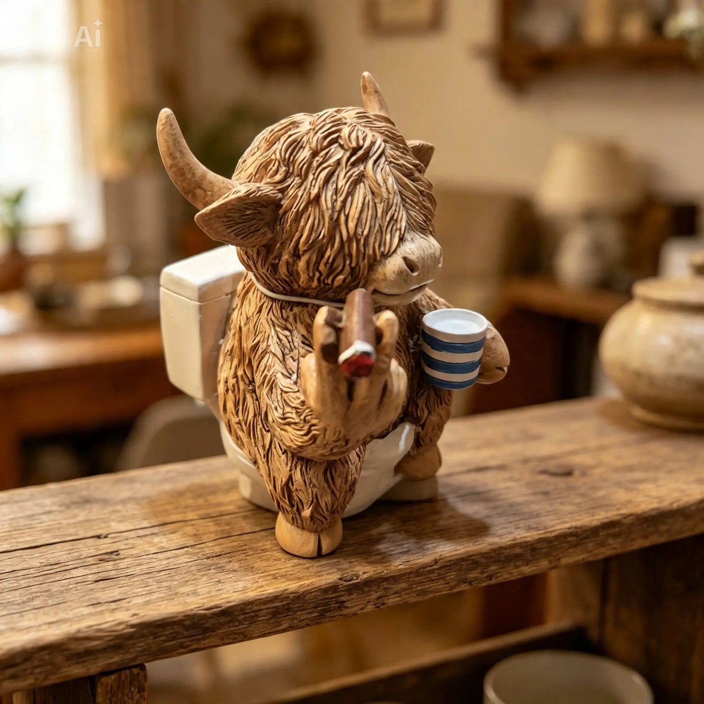Highland cow taking a break