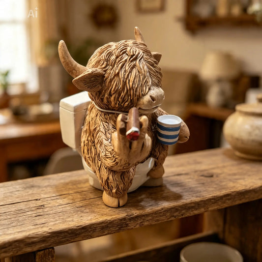 Highland cow taking a break