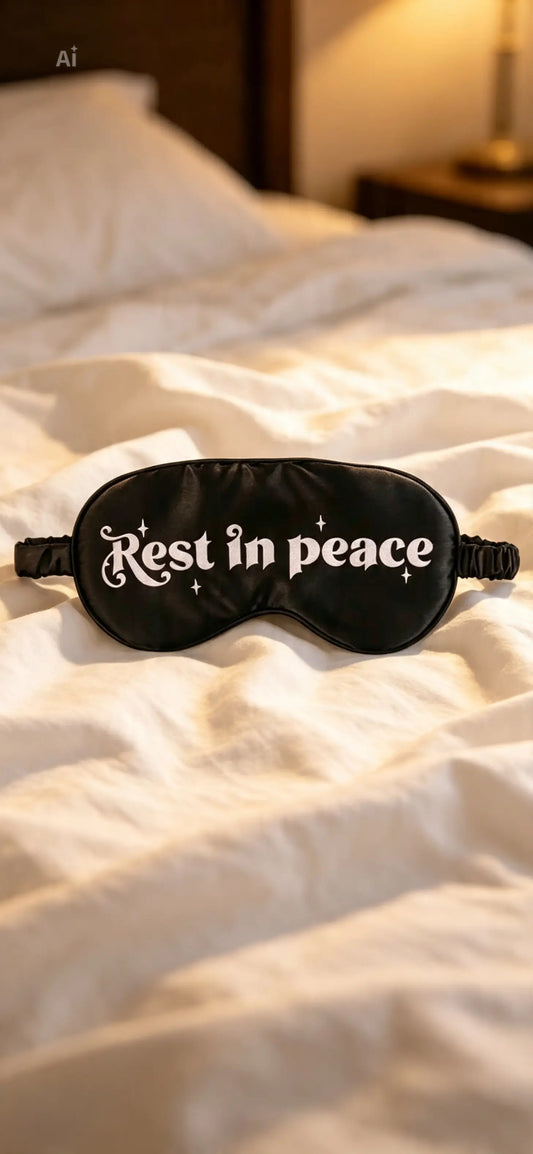 Rest in Peace Satin Eye Mask
