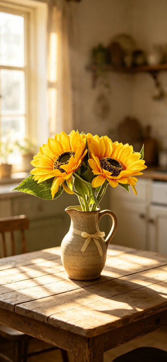 Yellow Sunflower Bundle, 42cm Decor vase not included
