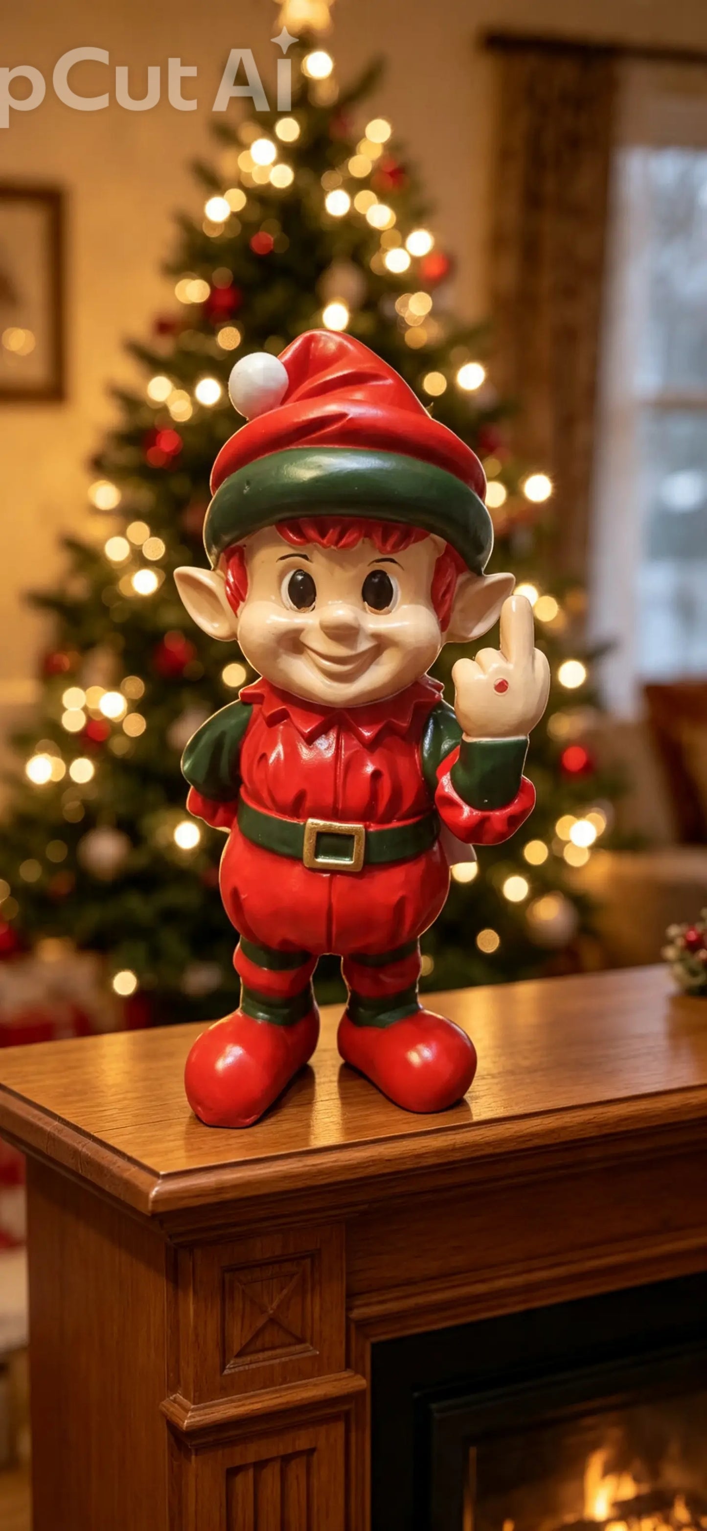 Christmas Elf Behaving Badly 16cm Statue