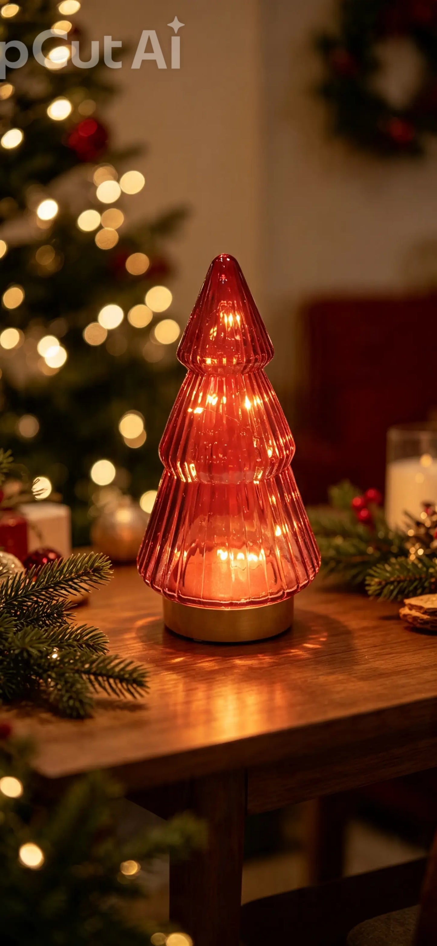 LED Christmas Tree Ornament   19.5cm - Festive Home Decorations - Gifts Room