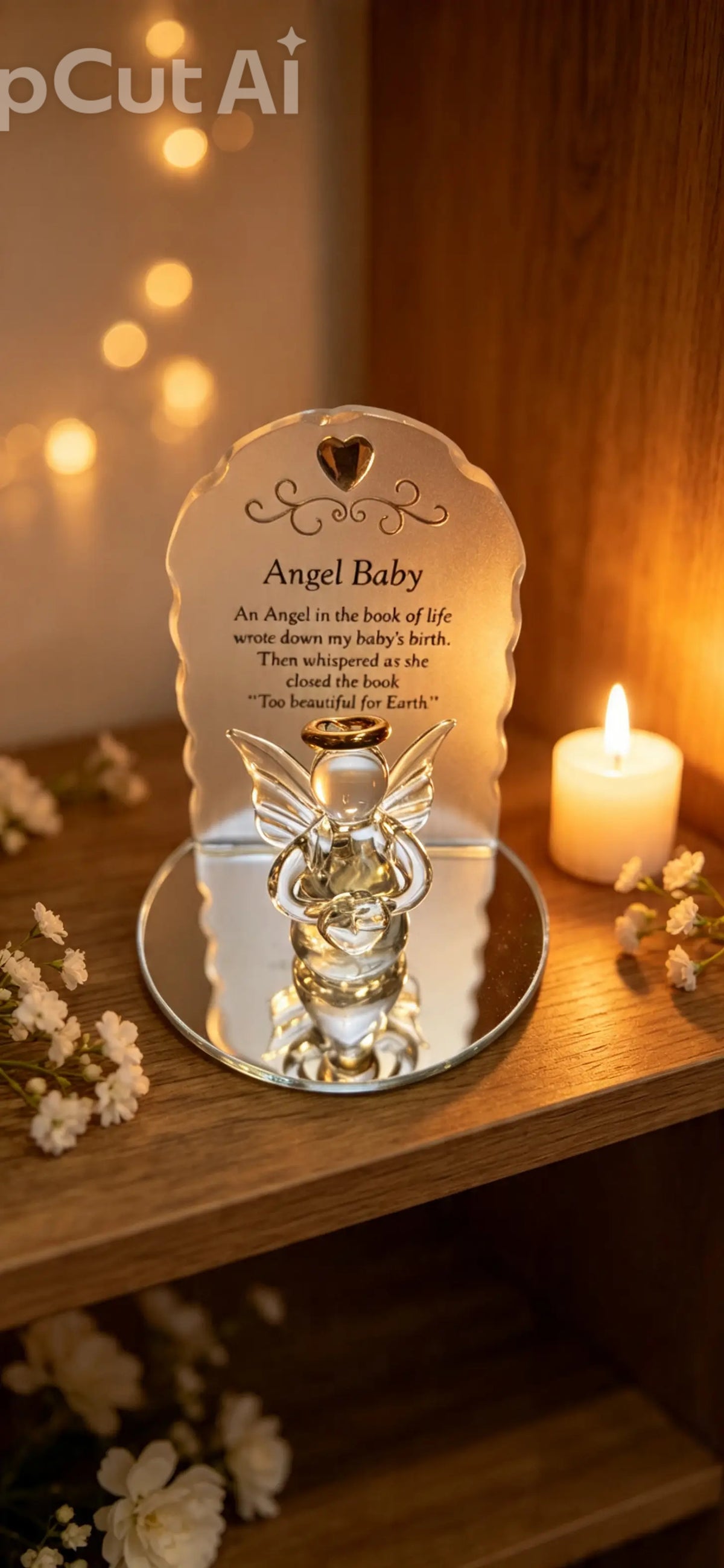 Thoughts of You Memorial Glass Plaque, 4 options