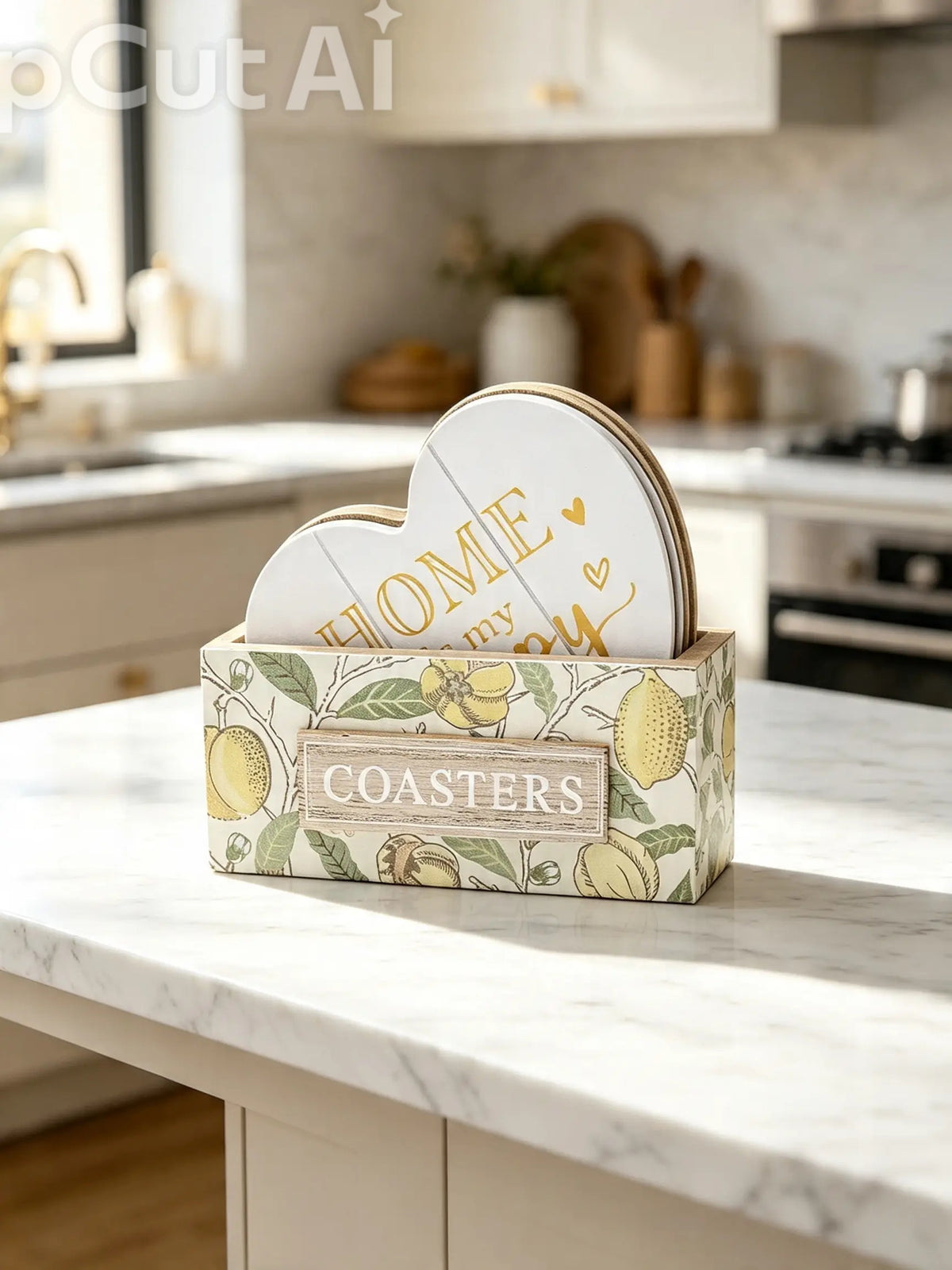 William Morris Fruits Wooden Set of Coasters