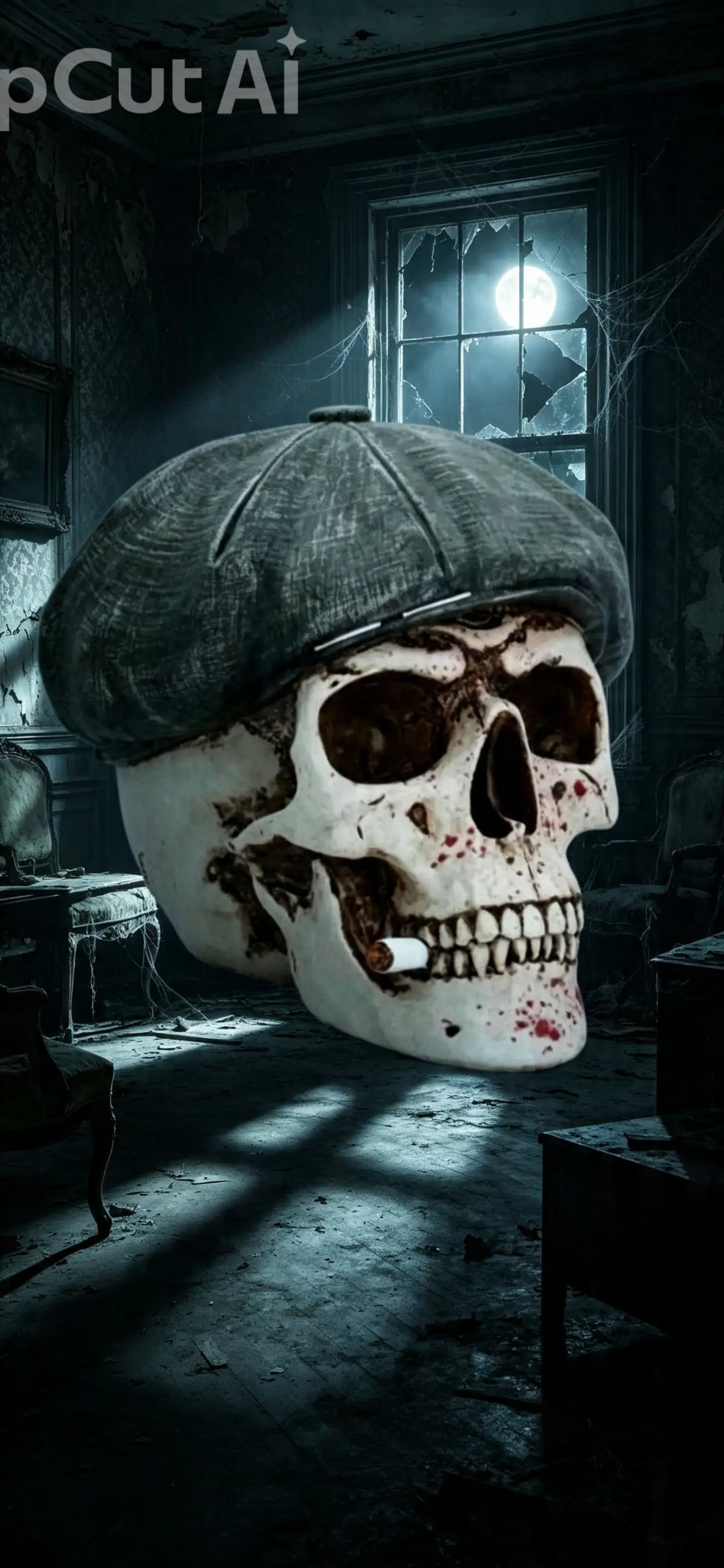 "The Boss" Skull Wish Flatcap Ornament 18.5cm