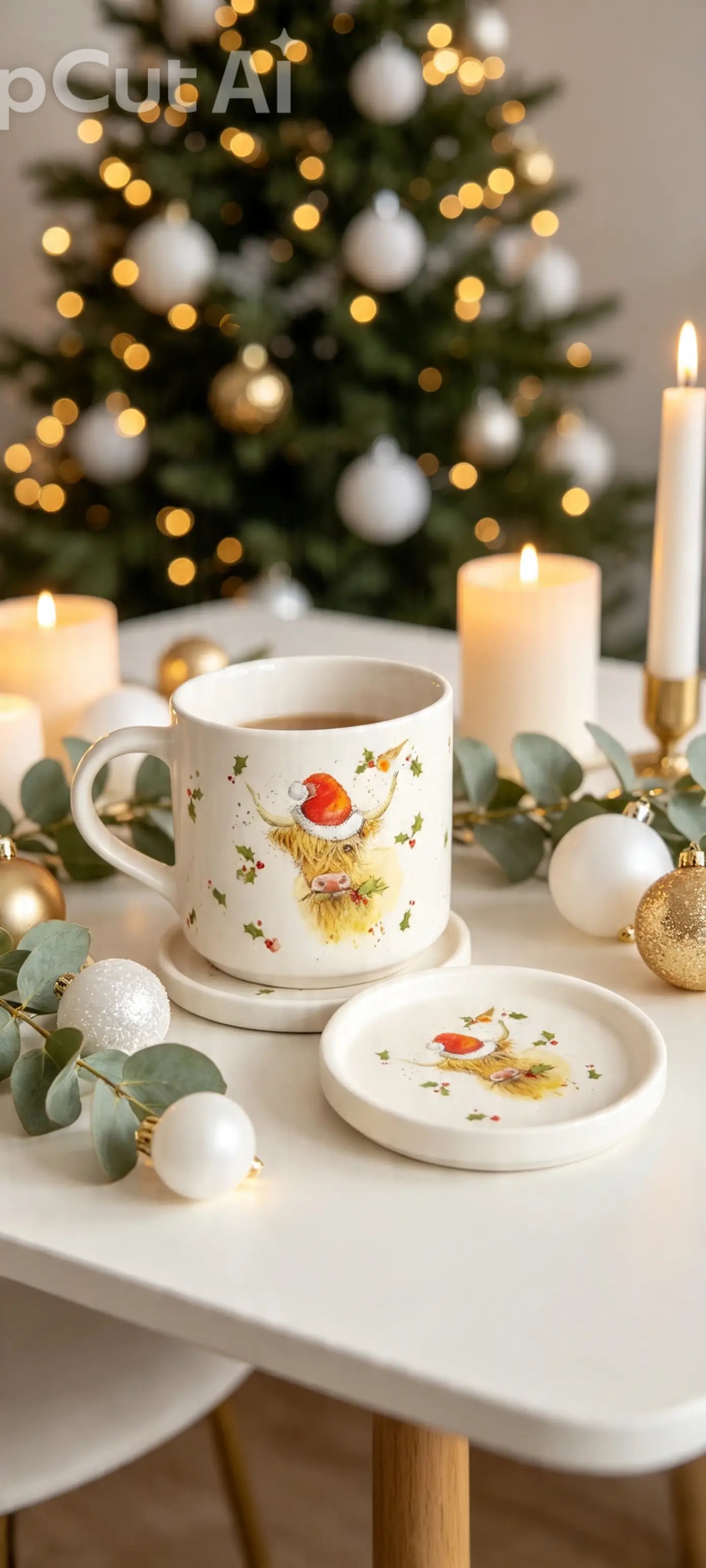 Ceramic Jan pashley mug and coaster set