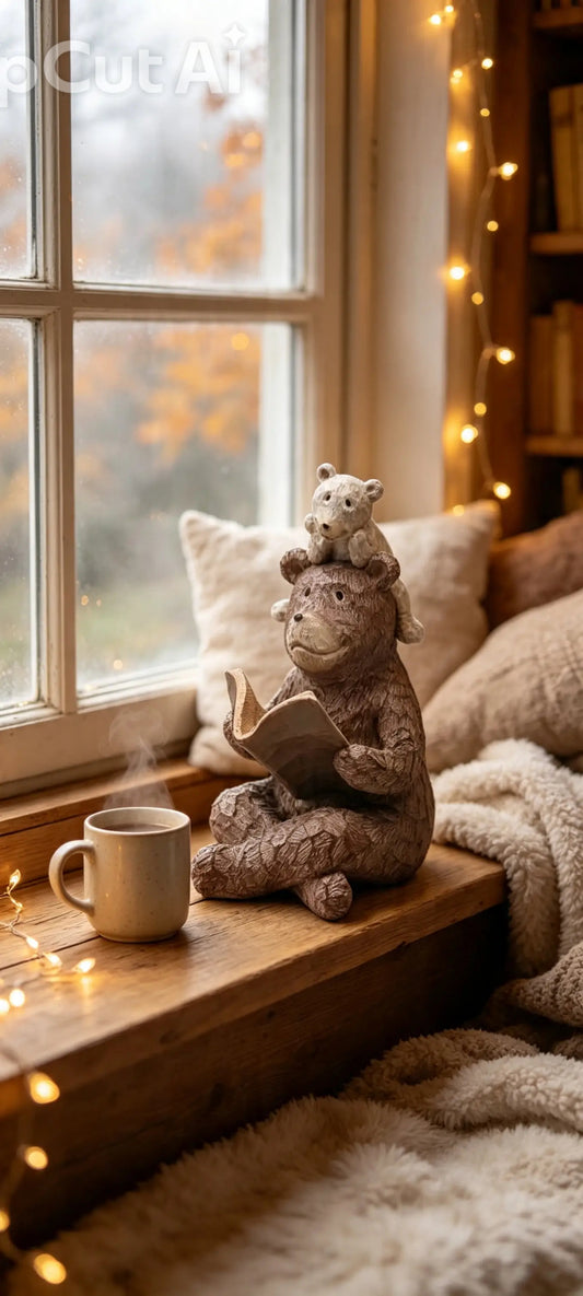 Bedtime Story Bear Statue