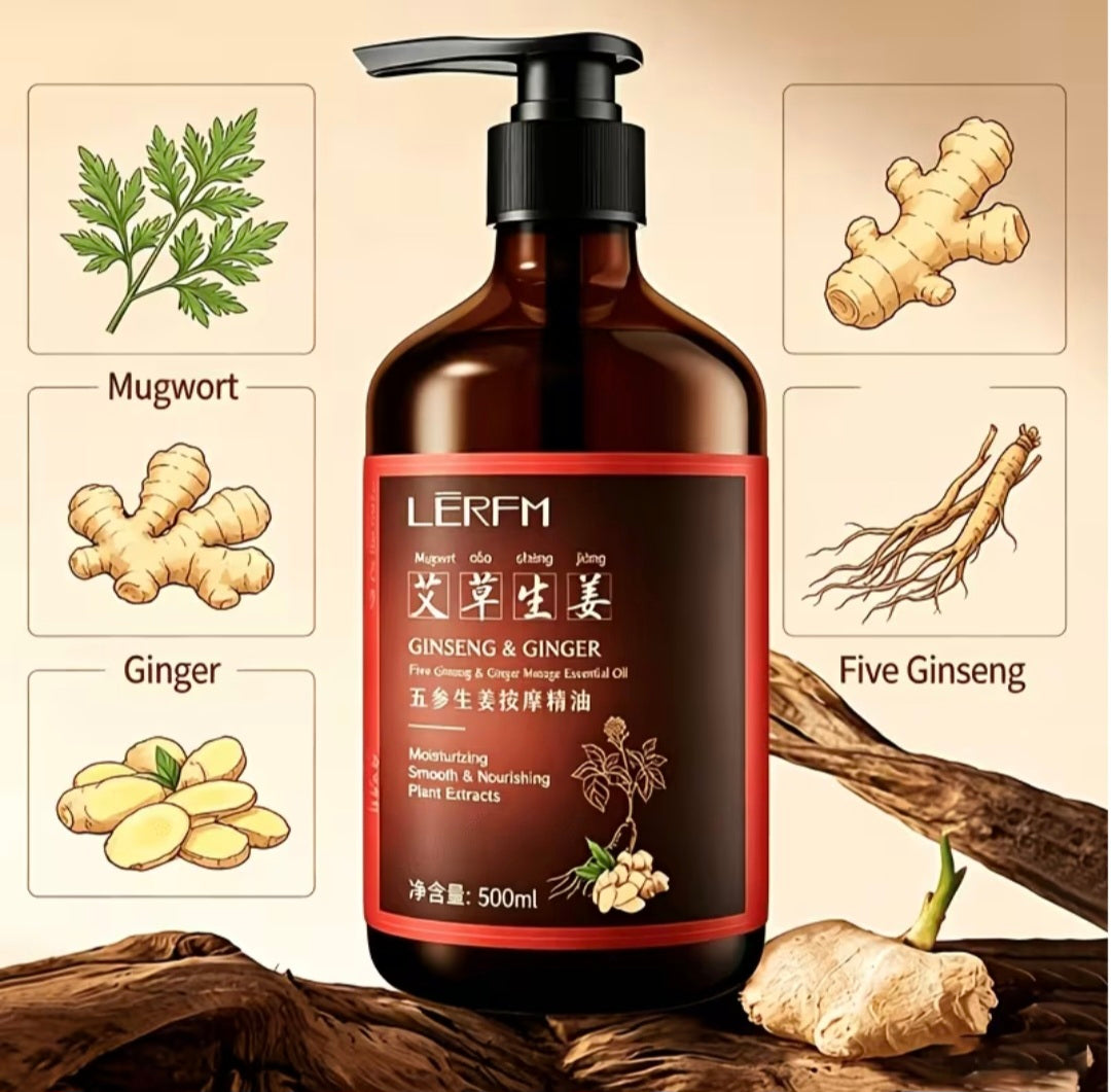 LĒRFM Lanifangke Ginseng & Ginger korean Massage Oil 500ml