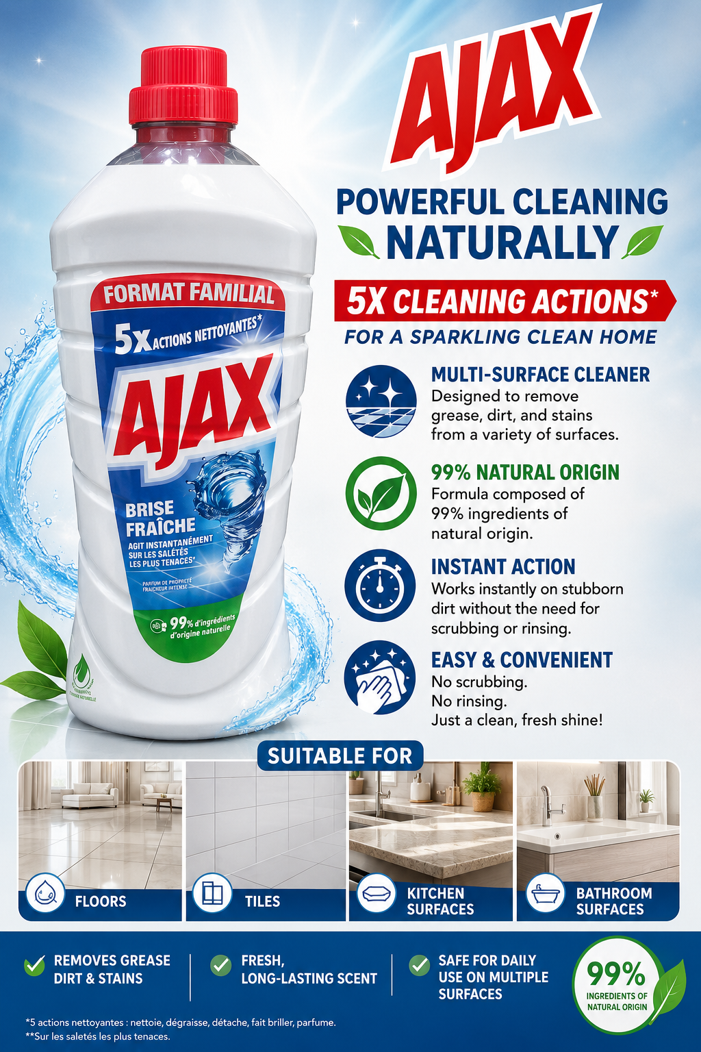 Ajax Brise Fraîche multi-purpose cleaner.