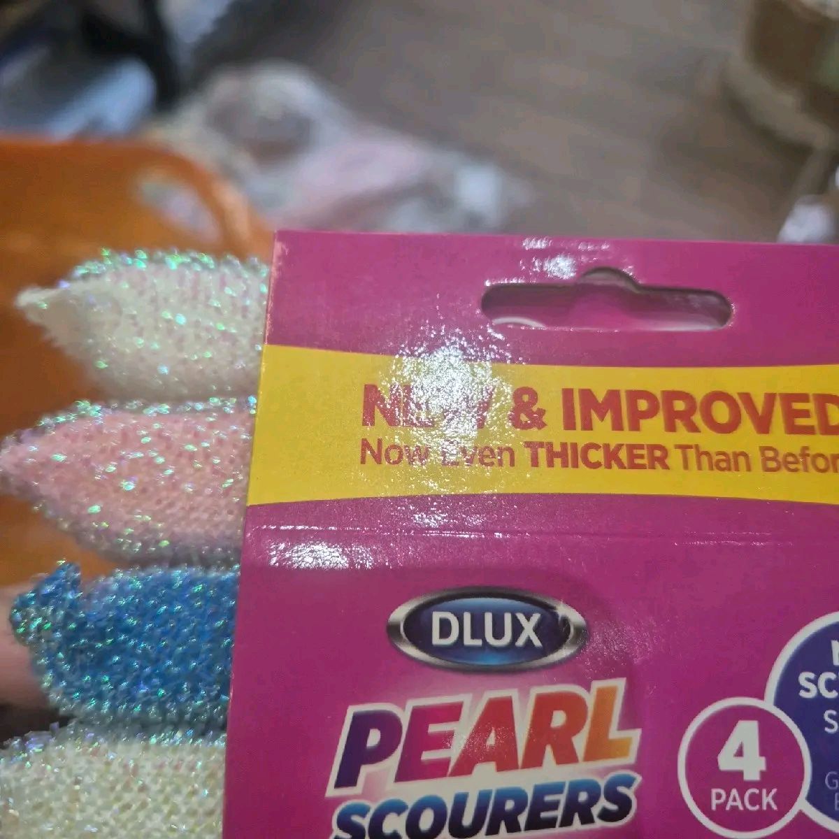 Pearl Scourer Pads Pack of 4 for Home Cleaning