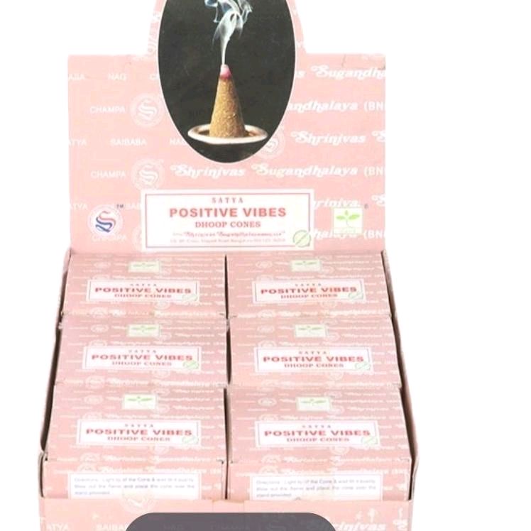 Positive Vibes Dhoop Incense Cones Fragrance Aroma