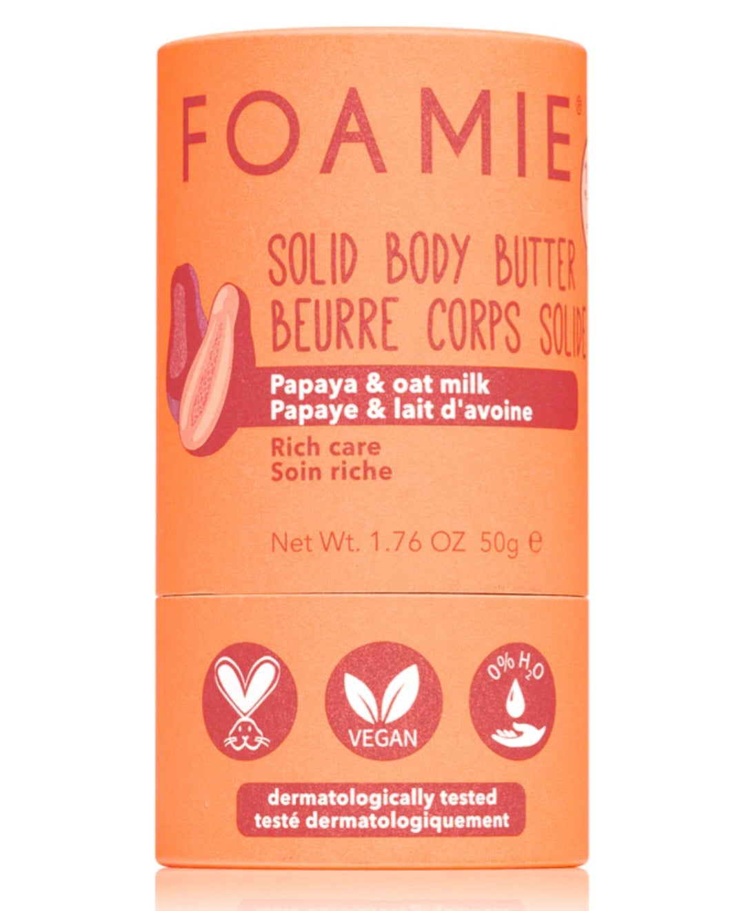 FOAMIE
FOAMIE Solid Body Butter Papaya and Oat Milk 50g