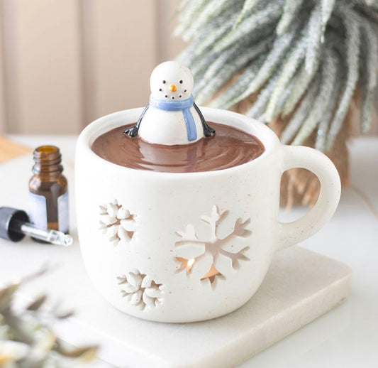 Snowman Hot Chocolate Oil Burner and Wax Warmer