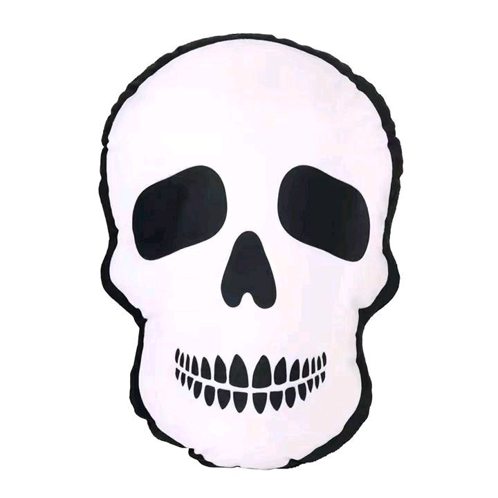 Skull Shaped Cushion - Perfect for Gothic Home Décor, 38cm