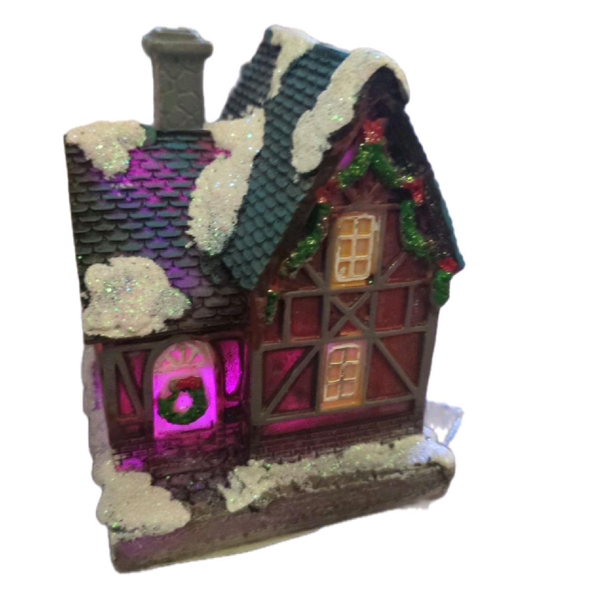 LED Colour Changing Christmas House with Multicoloured Lights