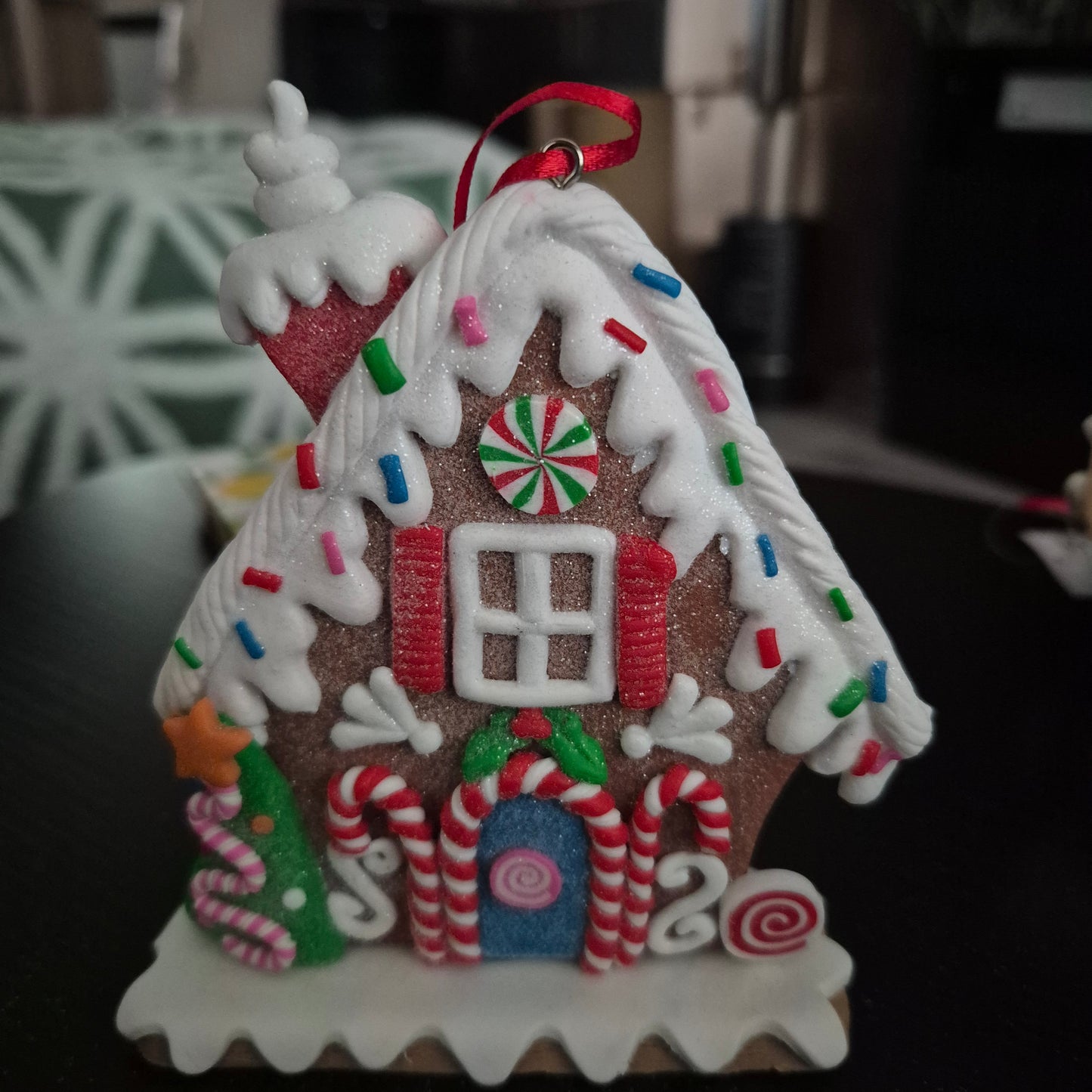 Christmas Cookie Gingerbread House Front Hanging Decoration