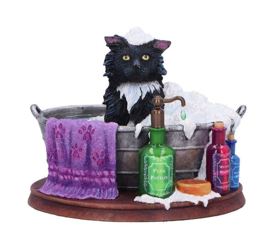 Black Cat Bath Time Figurine by Lisa Parker 13.5cm