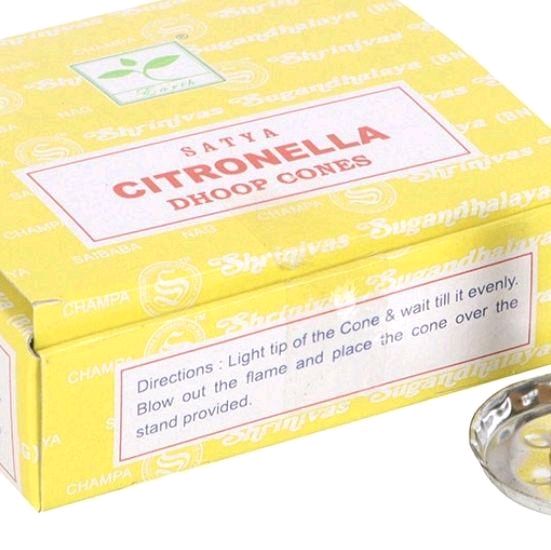 Sage Citronella Dhoop Incense - 12 Packs of Citronella Dhoop Cones - Ideal for Your Needs Scent Aroma