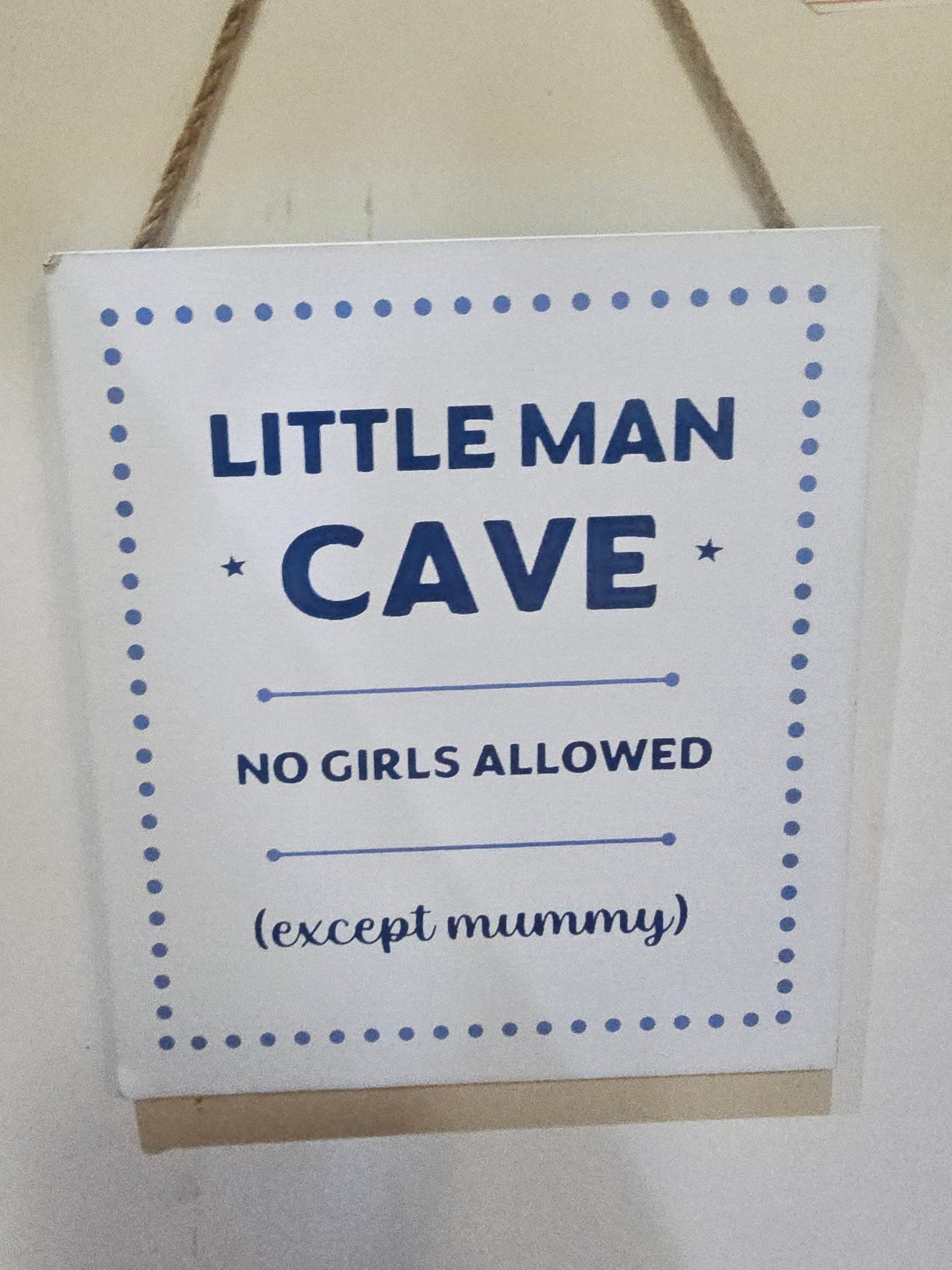 Little Man Cave Hanging Sign