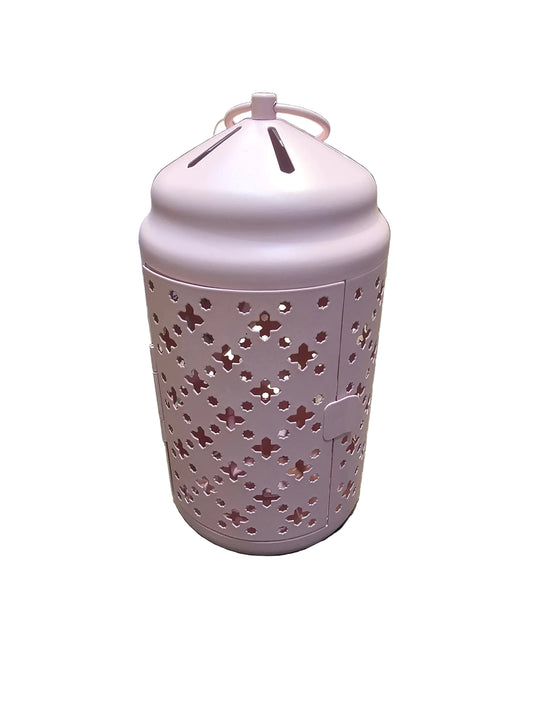 Pink Metal Tealight Candle Lantern with magnetic closure