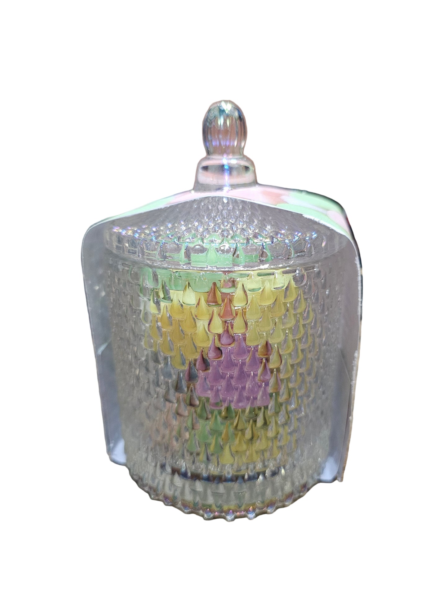 Large Glass Storage Jar Filled with Scented wax melts in Bloom