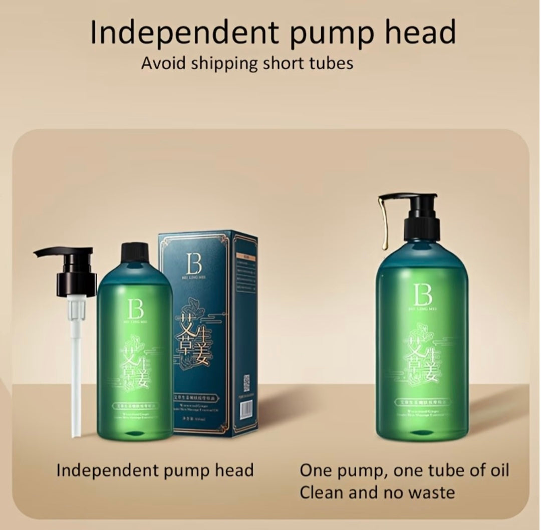Beilingmei Mugwort & Ginger Nourishing korean Massage Oil 500ml