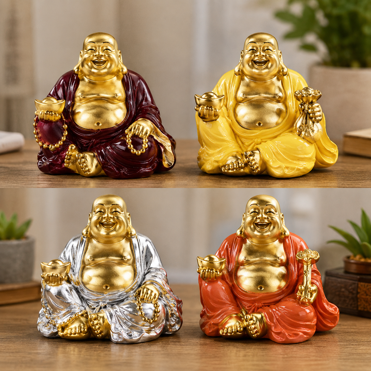 Mini Buddha Ornament Home Decor - 22.5cm x 16.9cm Gift Lightweight