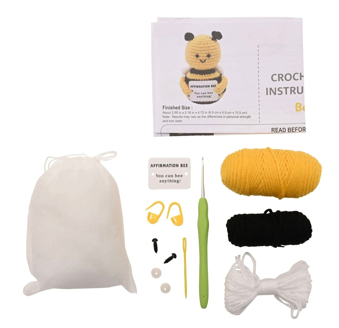 Positivity crochet set Bee