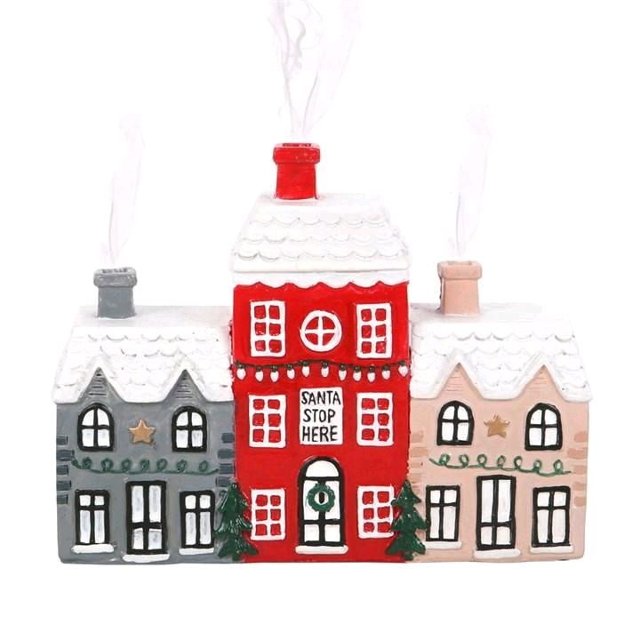 Christmas Village Incense Cone Holder Decorative Fragrance Aroma