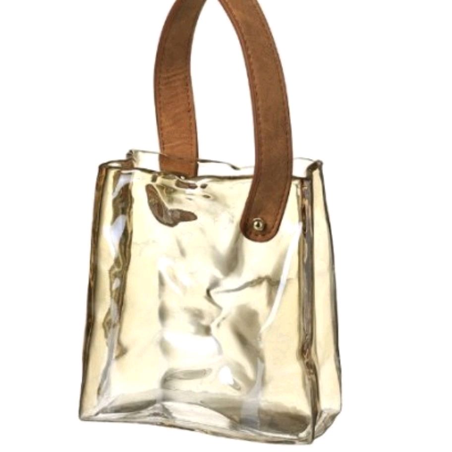 Gold Bag Vase - 16.5cm - Perfect for Home Decor and Ornaments Flower