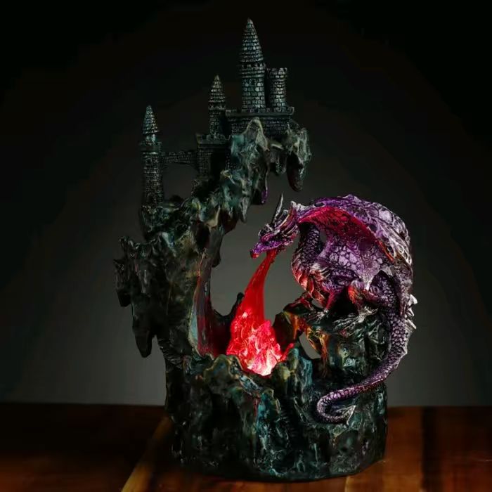 Dark Legends Fire Breather LED Cliff Top Castle