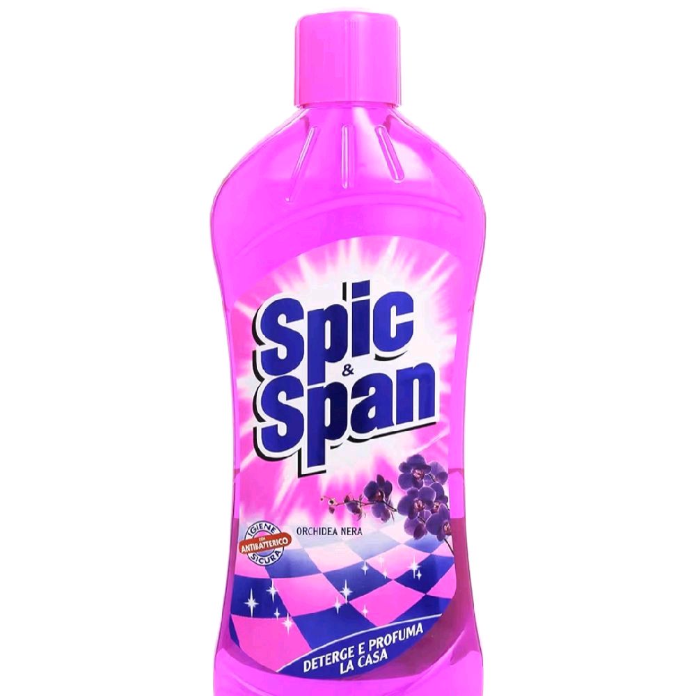 Spic & Span Orchidea Nera Floor Fluid 1L - Household Cleaning Agent with Orchidea Nera Scent Cleaner