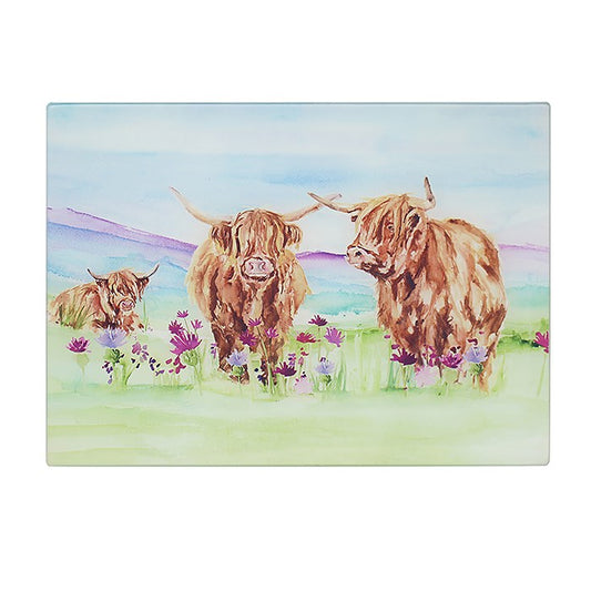 Jennifer Rose Highland Cow Cutting Board