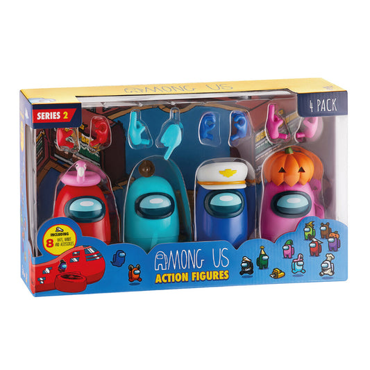 Among Us Series 2 Action Figure 4-Pack featuring crewmates from the popular video game